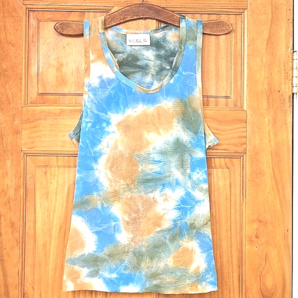Geri C New York Women’s Tie Dye Sleeveless Tank Top, Size L